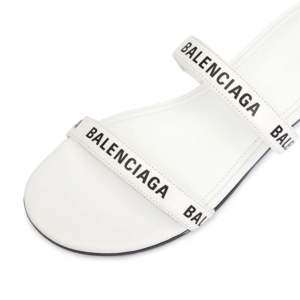Dep Balenciaga Round Flat Slippers Sandals 'White' 694999-WCAE1-9010