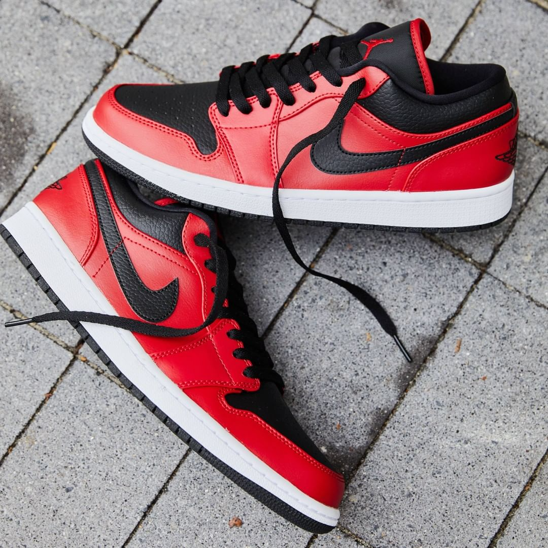 Giày Nike Air Jordan 1 Low 'Reverse Bred' 553558-605 - Ảnh 9