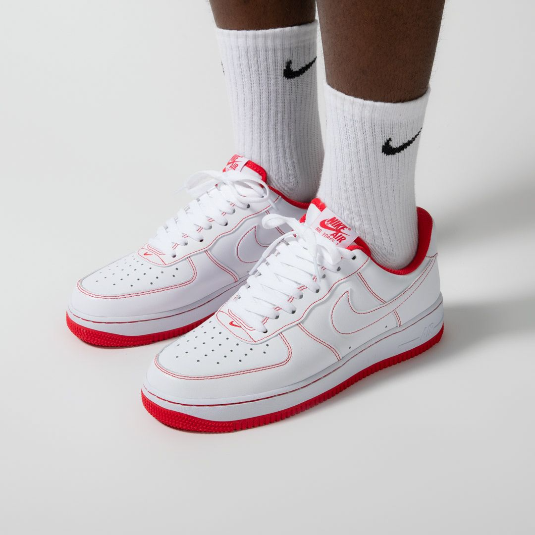 Giày Nike Air Force 1 Low White University Red CV1724-100 - Ảnh 4