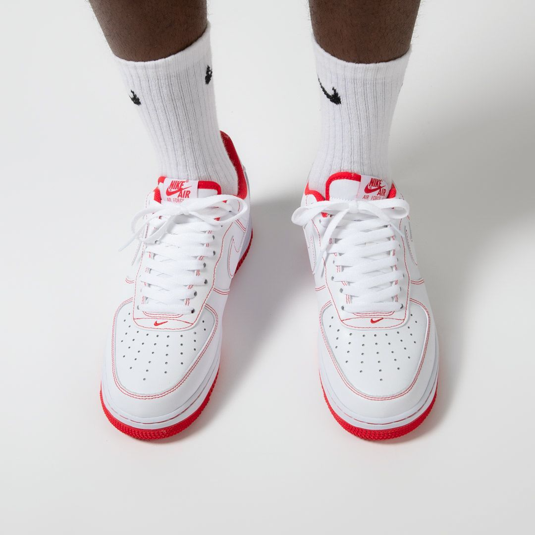 Giày Nike Air Force 1 Low White University Red CV1724-100 - Ảnh 5