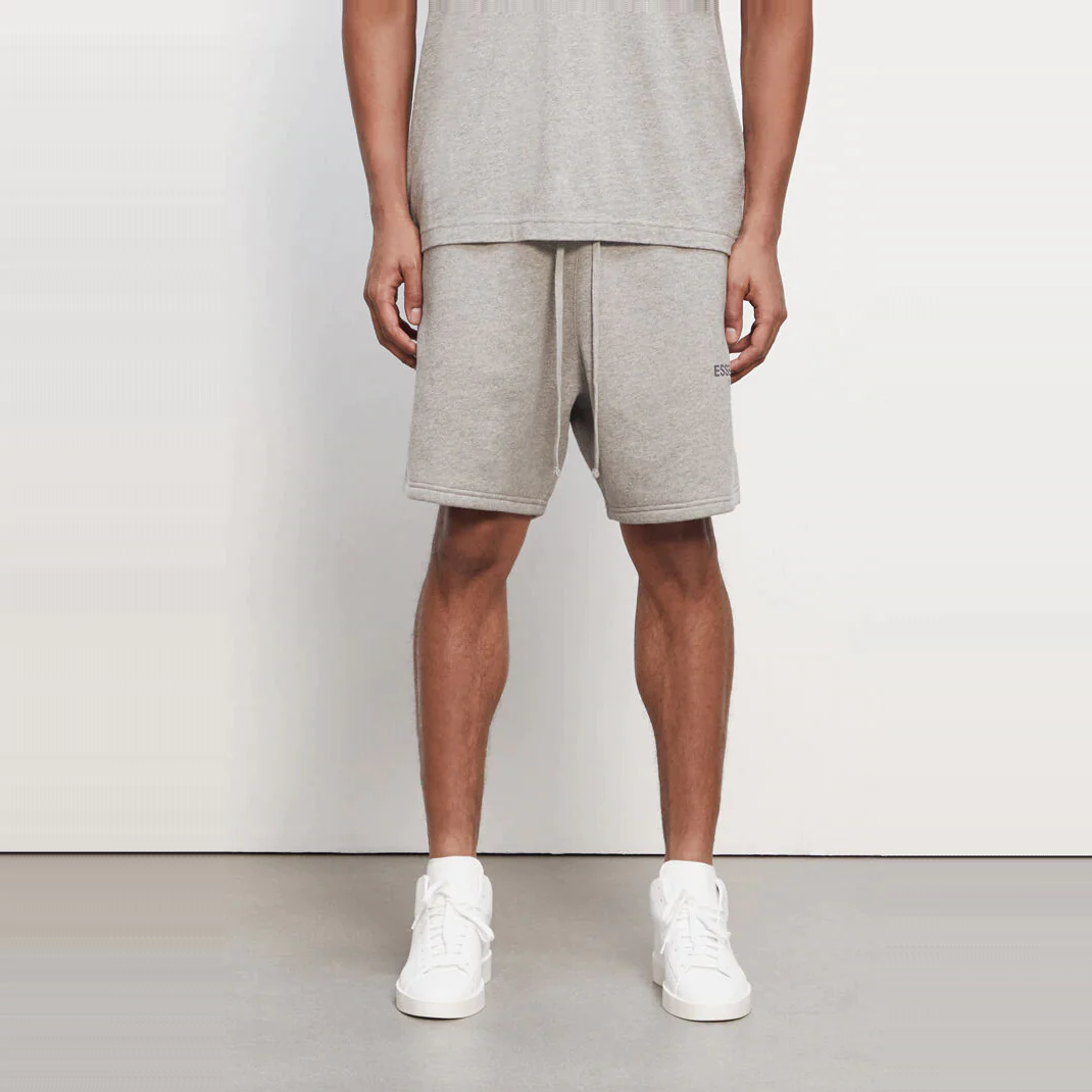 Quan Fear Of God Essentials Sweatshort 'Dark Heather Oatmeal'