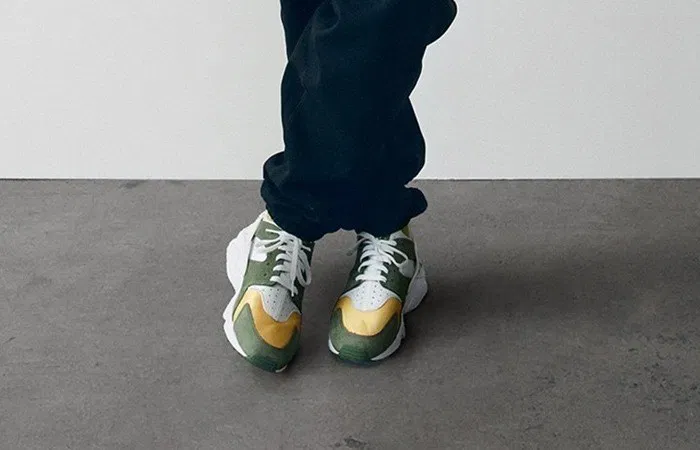 Giày Nike Stussy x Air Huarache LE 'Dark Olive' 2021 DD1381-300 - Ảnh 5