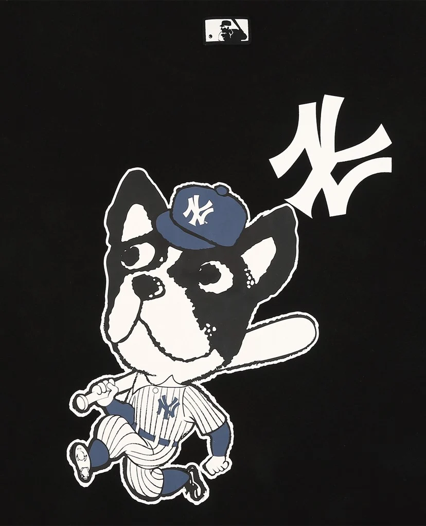 Áo MLB Bark Short Sleeve New York Yankees Black 31TSCM031-50L - Ảnh 3