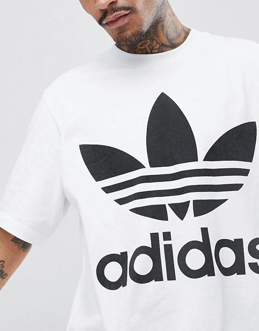 Áo Adidas Oversize Trefoil Tee White CW1212 - Ảnh 4