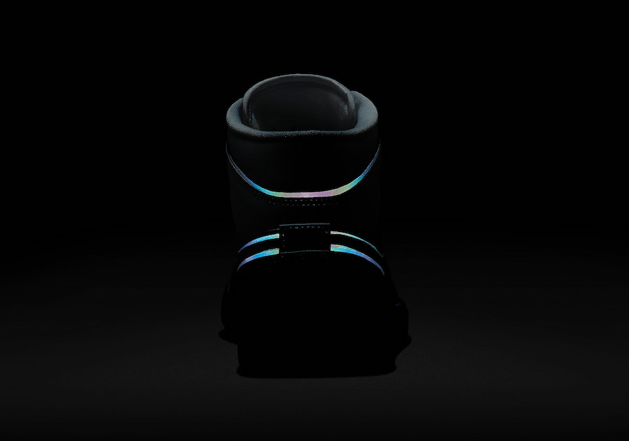 Giày Nike Air Jordan 1 Mid 'Iridescent Reflective White' CK6587-100 - Ảnh 8