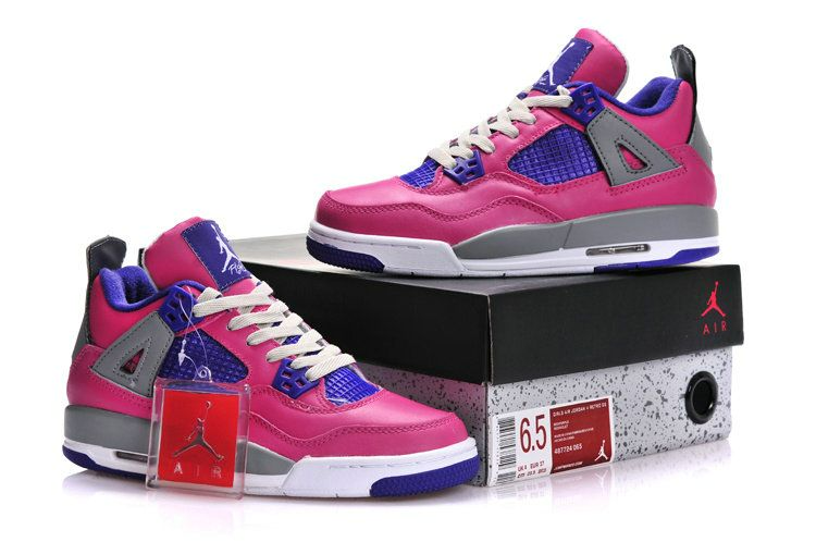 Giày Nike Jordan 4 Retro GS 'Pink Foil' 487724-607 - Ảnh 3