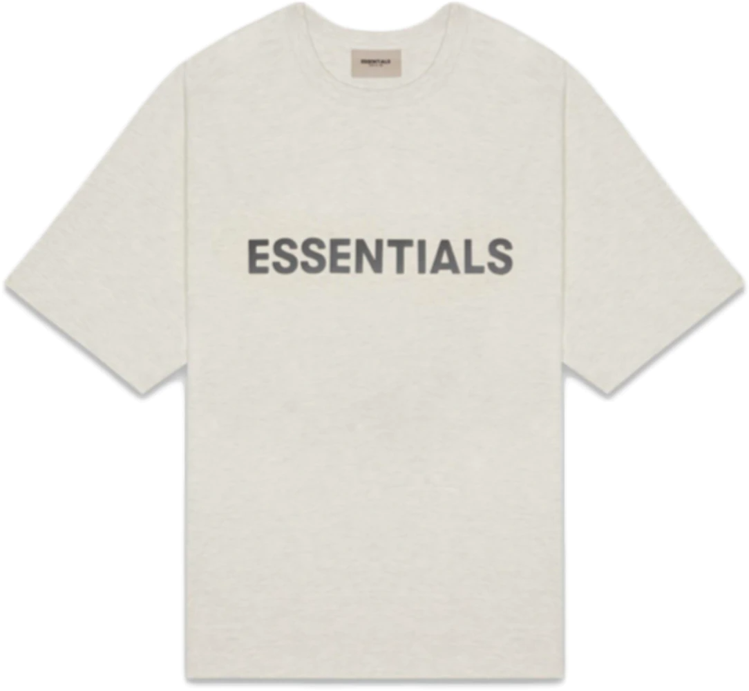 Áo Fear Of God Essentials 3D Silicon Applique Boxy T-Shirt Oatmeal FOG-ES3SABT - Ảnh 2
