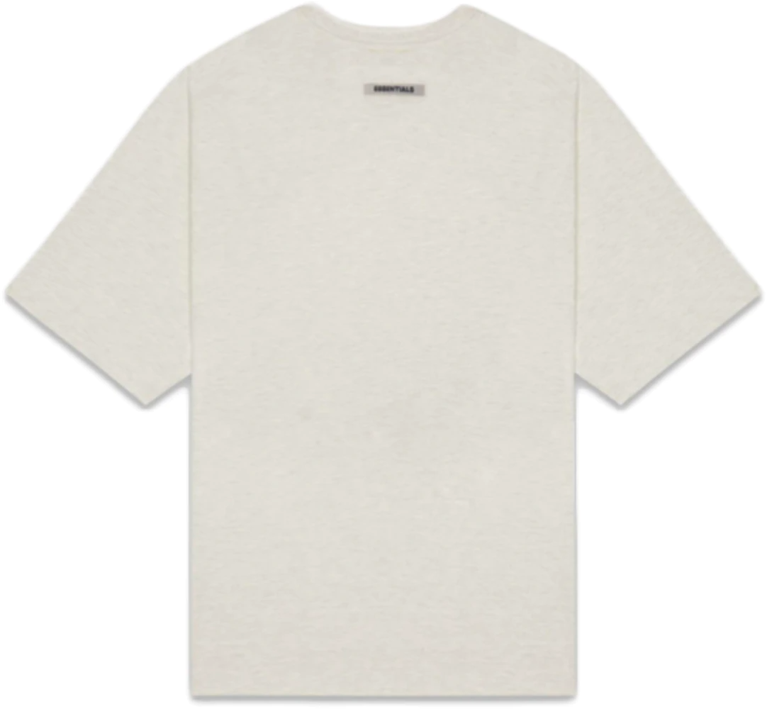 Áo Fear Of God Essentials 3D Silicon Applique Boxy T-Shirt Oatmeal FOG-ES3SABT - Ảnh 3