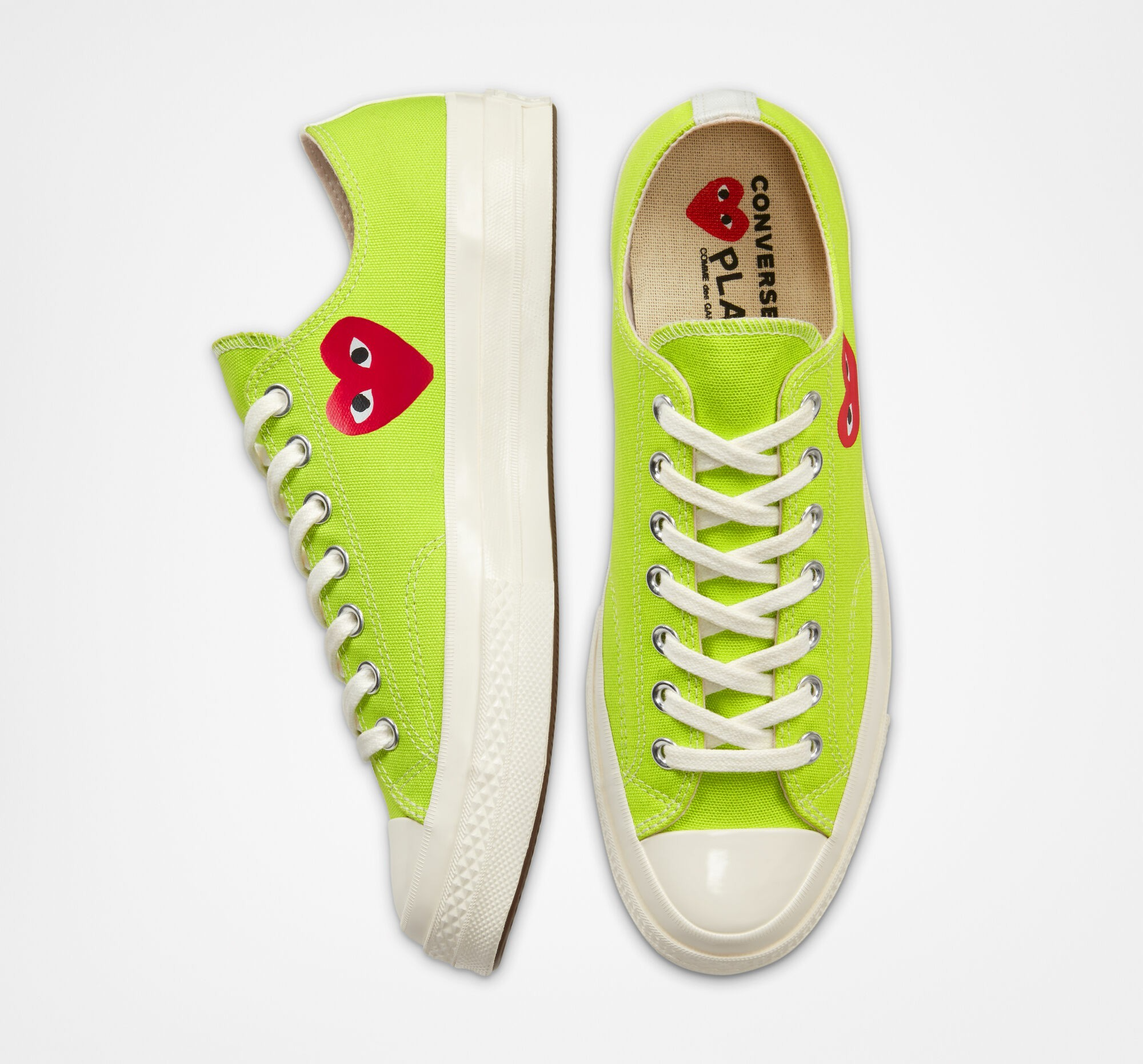 Giày Converse Comme des Garçons PLAY x Chuck 70 Low 'Bright Green' 168302C - Ảnh 6