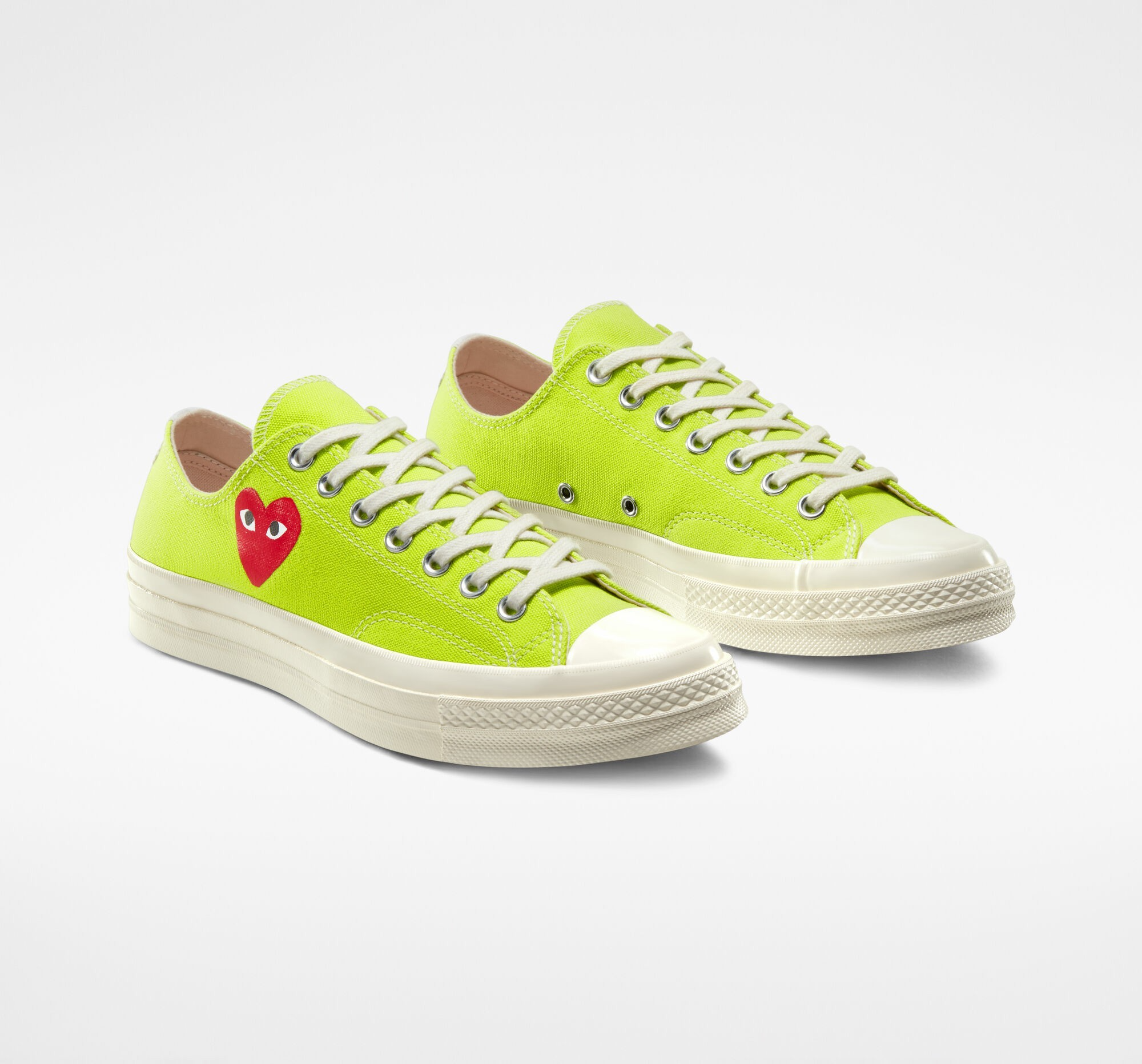 Giày Converse Comme des Garçons PLAY x Chuck 70 Low 'Bright Green' 168302C - Ảnh 5