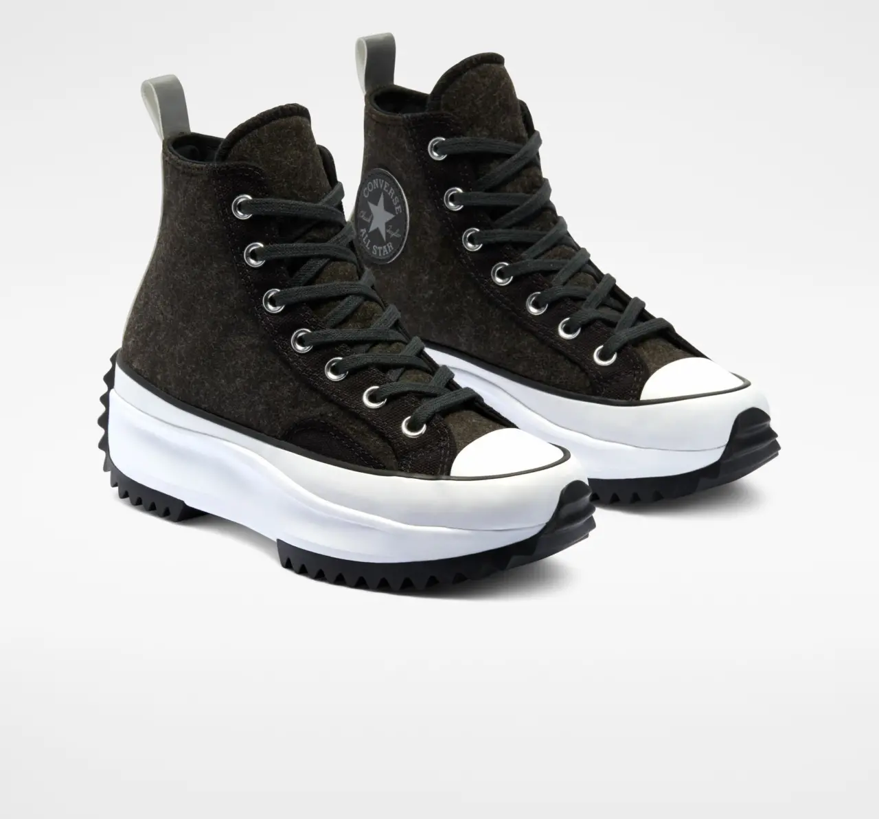 Alternative view of Giày Converse Run Star Hike High 'Black Ice Black Silver' 169437C
