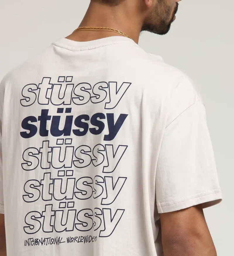Alternative view of Áo Stussy Italic Tee 'White'