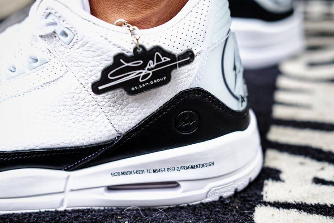 Giày Nike Fragment Design x Air Jordan 3 Retro SP 'White' DA3595-100 - Ảnh 6