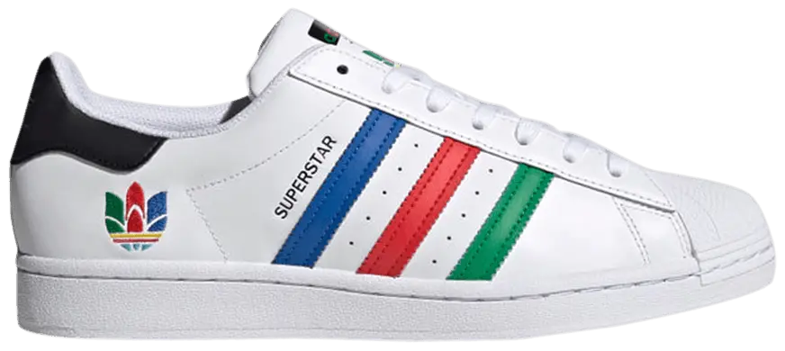 Giày Adidas Superstar Colorful Trefoil 'Cloud White' FU9521
