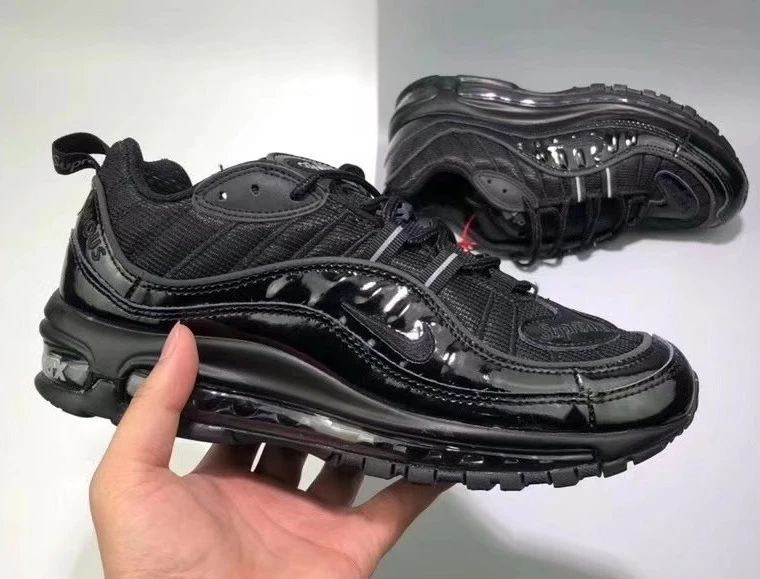 Giày Nike Supreme x Air Max 98 'Black' 844694-001 - Ảnh 4