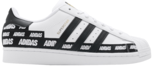 Giày Adidas Superstar 'Wordmark Heel Stripe White Black' FX5558