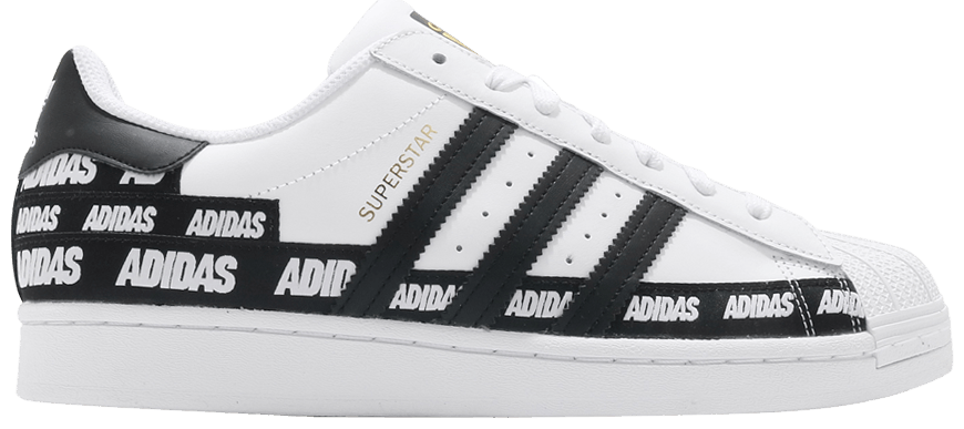 Giày Adidas Superstar 'Wordmark Heel Stripe White Black' FX5558