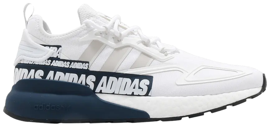 Giày Adidas ZX 2K Boost 'Bold Logo Graphic White Navy' FX7036
