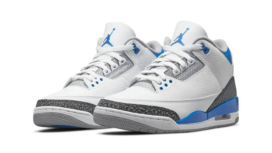 Giày Nike Air Jordan 3 Retro GS 'Racer Blue' 398614-145 - Ảnh 6