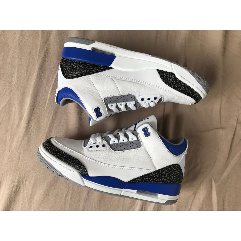 Giày Nike Air Jordan 3 Retro GS 'Racer Blue' 398614-145 - Ảnh 8