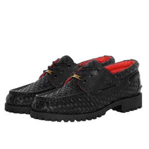 Giay Timberland Woven Leather 3-Eye Lug 'Supreme Black'