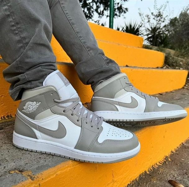 Giày Nike Air Jordan 1 Mid 'Linen' 554724-082 - Ảnh 5