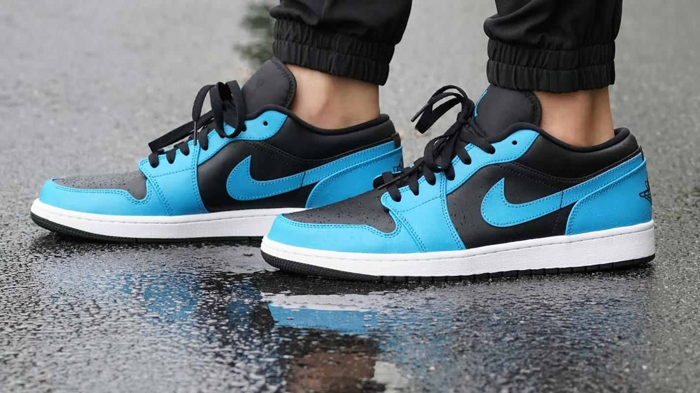 Giày Nike Air Jordan 1 Low 'Laser Blue' 553558-410 - Ảnh 6