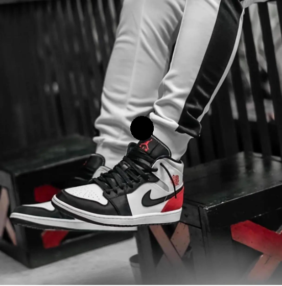 Giày Nike Air Jordan 1 Mid SE 'Union Black Toe' BQ6931-100 - Ảnh 3