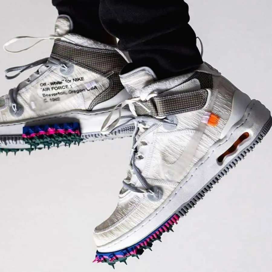 Alternative view of Giày Nike Off-White x Air Force 1 Mid 'White' DO6290-100