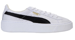 Giày Unisex Puma Basket Platform Core White Black Gold 364040-05