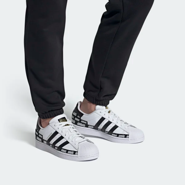 Giày Adidas Superstar 'Wordmark Heel Stripe White Black' FX5558 - Ảnh 5