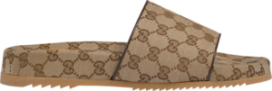 Dép Gucci Beige & Brown-GG Canvas Slides 624695-H6320-9763