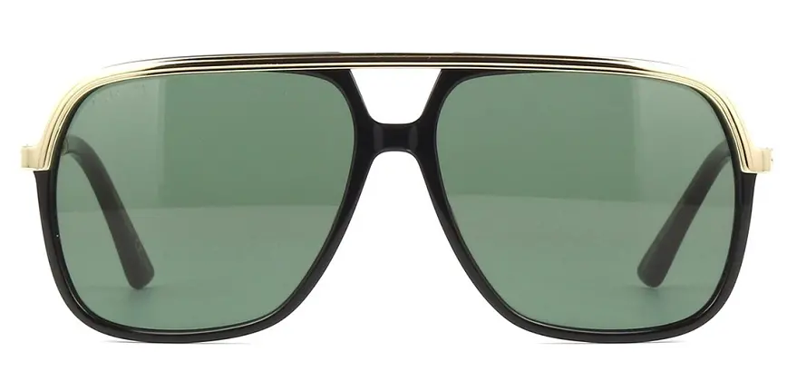 Kính Gucic Black & Gold Metal Frame Pilot Aviator GG0200S-001