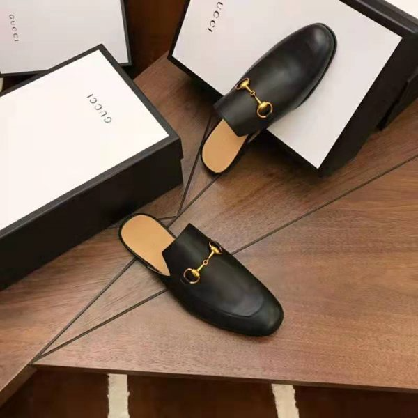 Giày Gucci Princetown leather Slipper 426219-BLM00-1000 - Ảnh 7