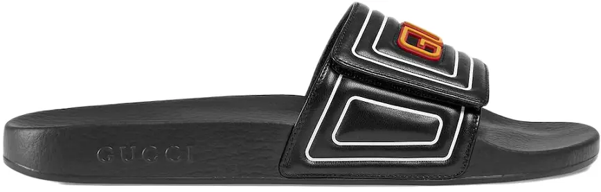 Dép Gucci Logo Leather 'Black' 575072-DIR00-1000