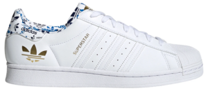 Giày Adidas Superstar 'White Gold Metallic' H00186