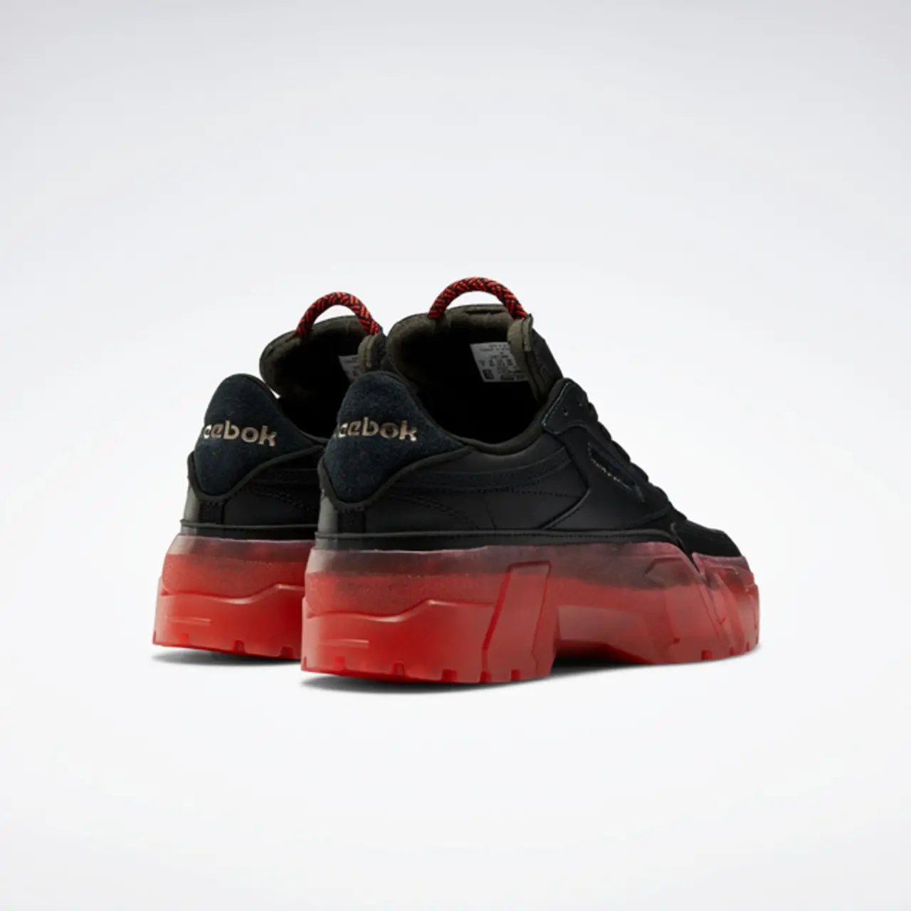 Giay Reebok Club C x Cardi B 'Black Vector Red' H05179