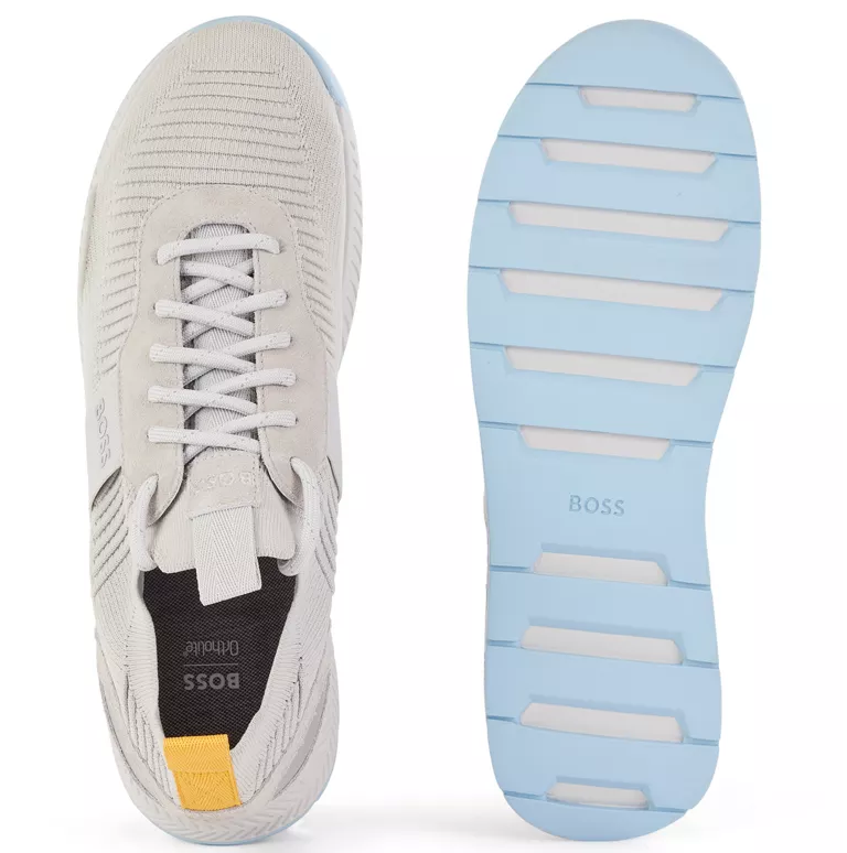 Giày Hugo Boss Sock Trainers 'Light Grey' HBEU50470596-057 - Ảnh 4