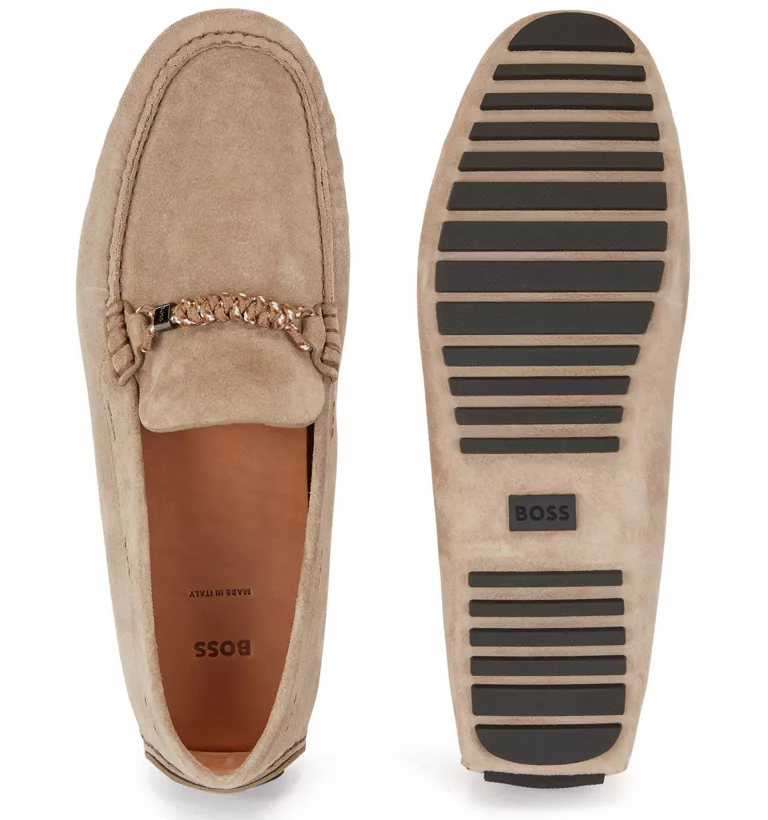 Giày Hugo Boss Suede Slip 'Beige' HBEU50472511-260 - Ảnh 4