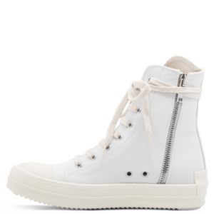 Alternative view of Giày Rick Owens White High Top Sneakers DS21S2800 W