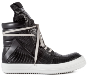 Giày Rick Owens Geobasket Leather Sneakers In Black RP20S1894