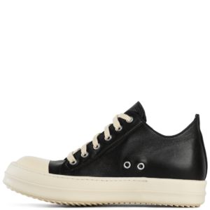 Alternative view of Giày Rick Owens Leather Low Sneakers In Black RP21S3891