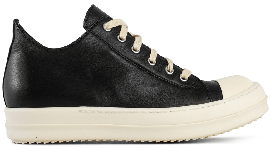 Giày Rick Owens Black Low Sneakers RU21S6891