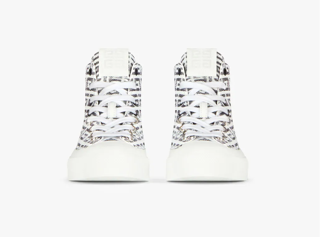 Giày Givenchy City High 4G Jacquard 'White Black' BE0025E10N-004 - Ảnh 2