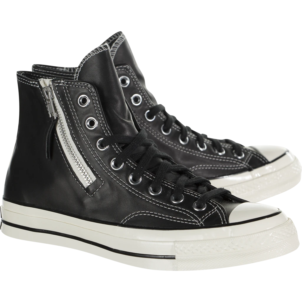 Giay Converse Chuck 70 Side Zip High 'Black Egret' 166721C