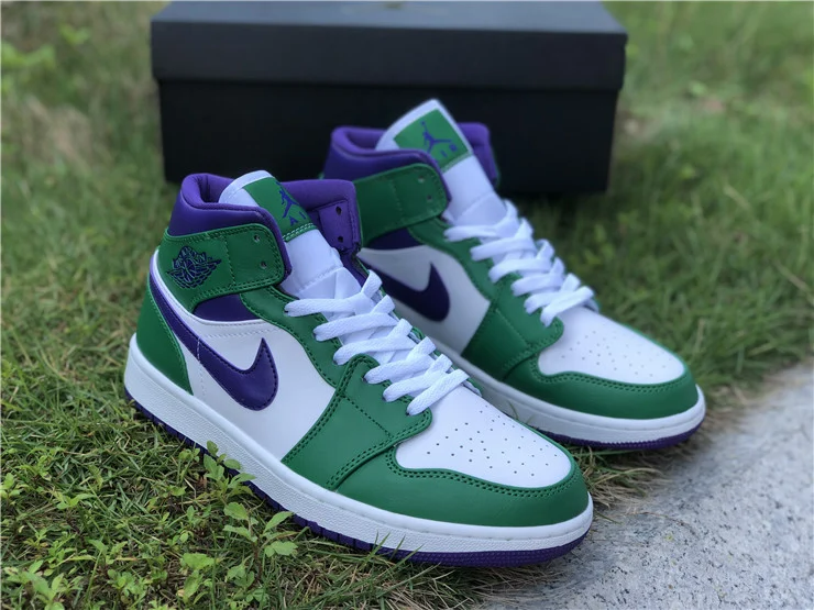 Giày Nike Air Jordan 1 Mid GS 'Hulk' 554725-300 - Ảnh 5