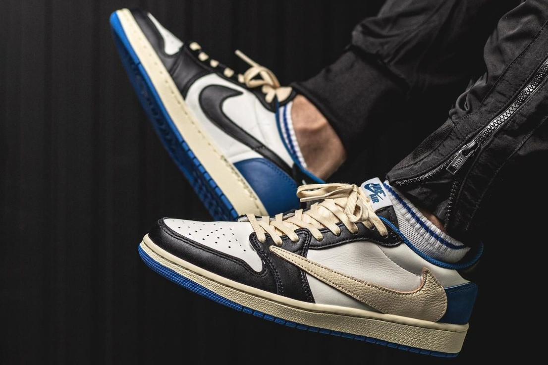 Giày Nike Fragment Design x Travis Scott x Air Jordan 1 Retro Low DM7866-140 - Ảnh 2