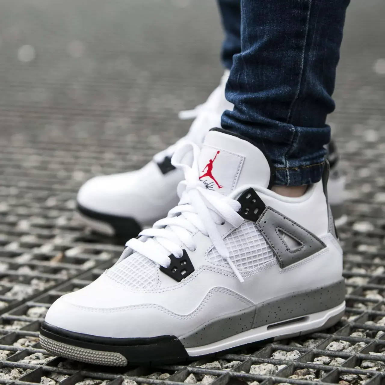 Alternative view of Giày Nike Air Jordan 4 Retro OG BG 'Cement' 2016 836016-192