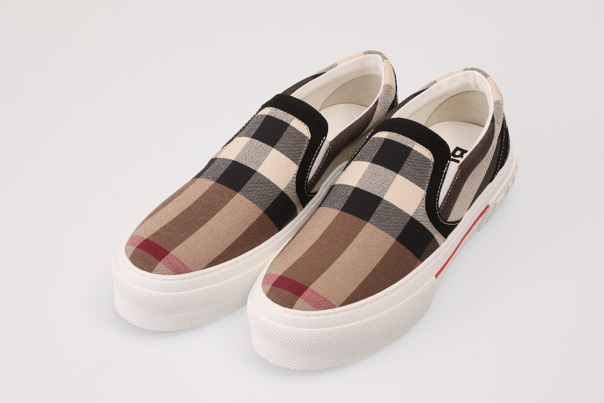 Giay Burberry Checked Slip-on 'Brown' 8056762