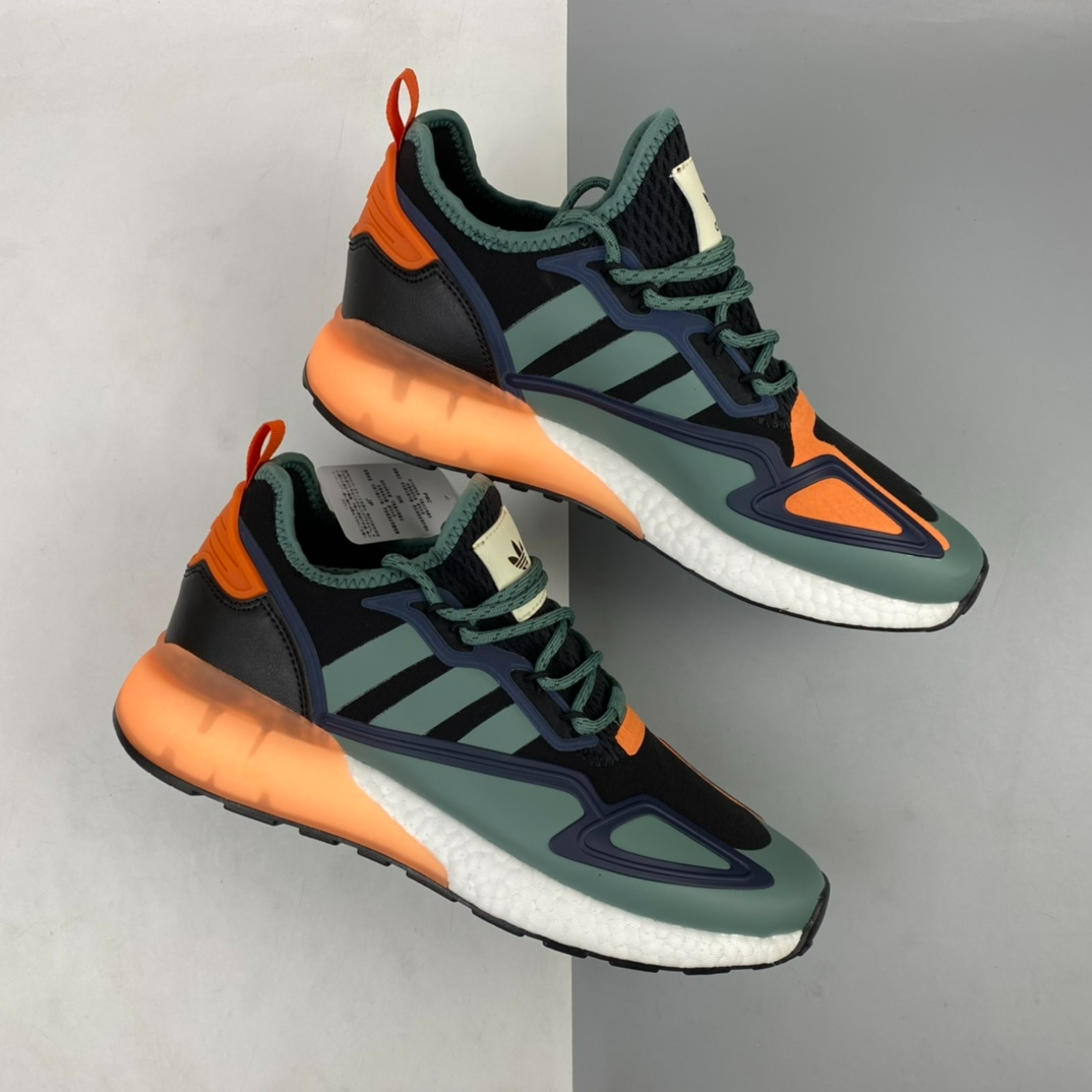 Giày Adidas ZX 2K Boost 'Black Tech Emerald' FZ0218 - Ảnh 2